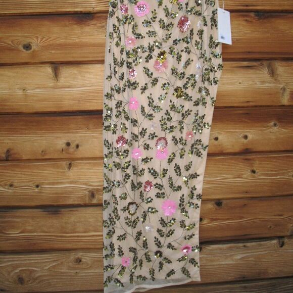 Mac Duggal 10903  Womens FLORAL SEQUINED ONE SHOULDER COLUMN GOWN - Picture 10 of 15